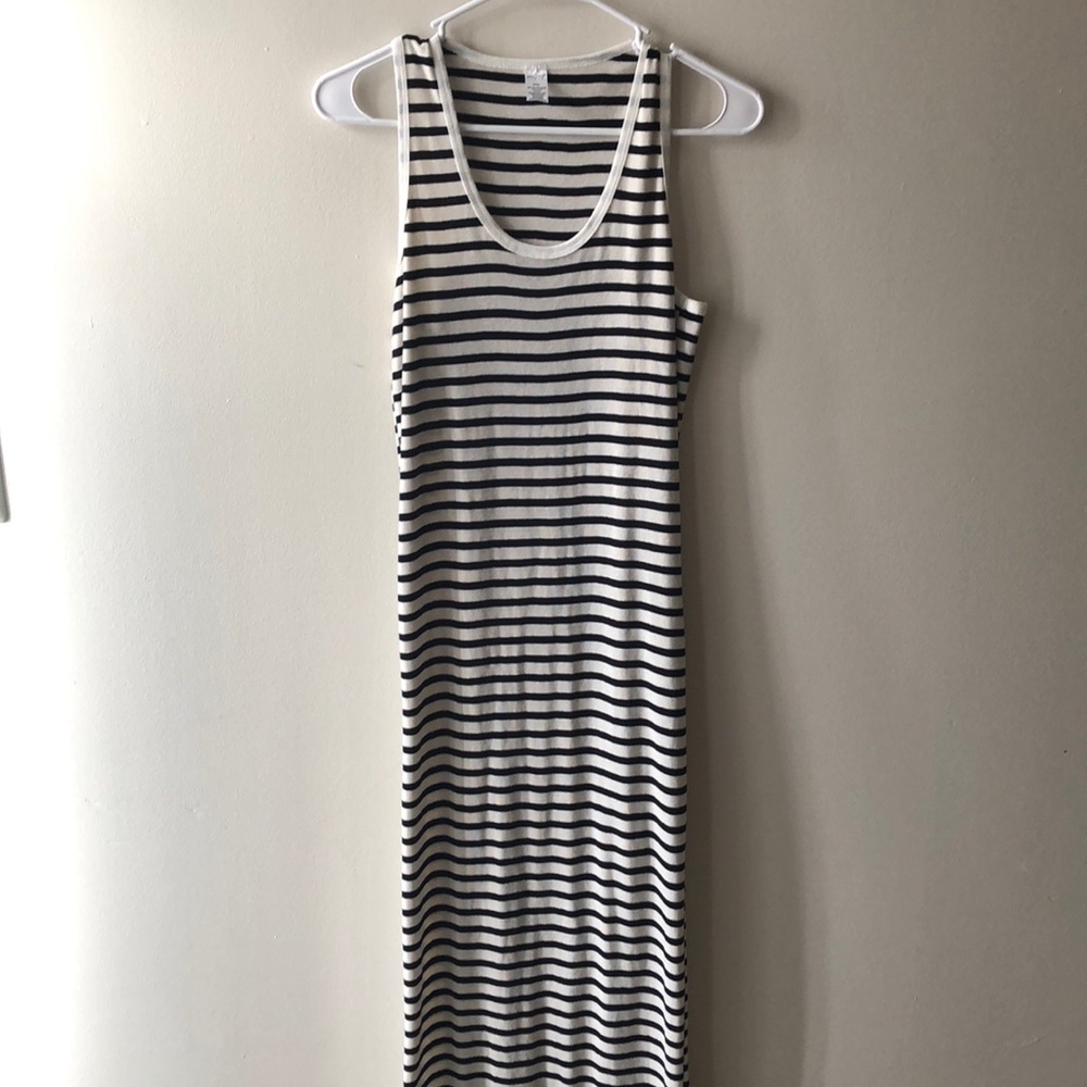 striped maxi dress